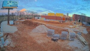 The Crescent Apartments under construction