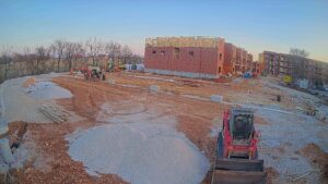 The Crescent Apartments under construction