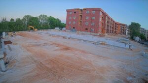 The Crescent Apartments under construction