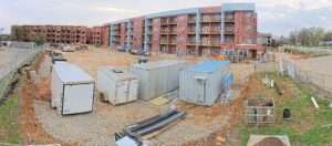 The Crescent Apartments under construction